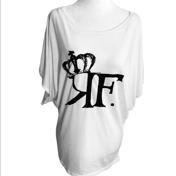 bella🌸oversized Crown Graphic T-Shirt White Size M - Picture 2 of 7